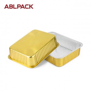 ABLPACK 2150ML/74.1OZ Rectangular shape aluminum foil baking pans with PET lid