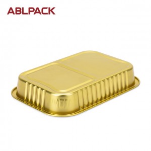 ABLPACK 520ML/17.6OZ Rectangular shape aluminum foil baking pans with PET lid