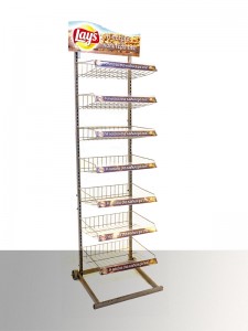 Professional China Hanging Metal Baskets - 7 layers Bespoke Lay’s Potato Chip POP Merchandising Display Rack – Accurate