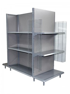 Factory Outlets Shop Display Counter - Super Market Silver Gondola Metal Shelving – Accurate