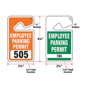 Parking Permit Tags, Parking Permit Hang Tags | Accory