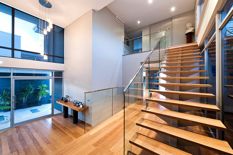 Prefabricated Metal Wood Step Mono Stringer Staircase Featured Image