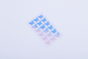 Patch per l'acne idrocolloide di farfalla blu colorata di design