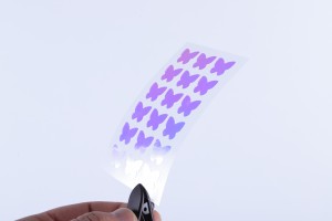 Дизайнерський барвистий гідроколоїдний пластир від прищів із синім метеликом