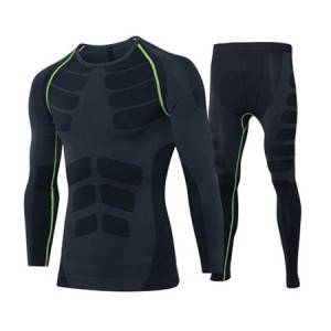 Men's Recycled High Tech Fiber Thermals Underwear Long Johns Tops&Trousers Set Compression Underwear Sweat Quick Drying Thermo Underwear Male Clothing ฤดูหนาว Long Johns