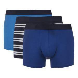 Celana Dalam Pria Daur Ulang Ketahanan Trunks Katun Klasik Knit Boxer 3-Pack Kabeh aktif digunakake ing jeroan pria