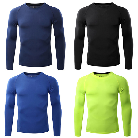 Factory Free sample Cotton Lycra Underwear - Mens Long Sleeve Breathable Thermal Base Layers Men Thermal Inner Wear WICKING Training Top Workout T-Shirt Long Sleeve Gym Shirt  – Toptex