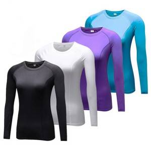 Women Functional Thermal Underwear Breathable Active Base Layer Long Sleeve Shirt Wicking Quick Dry Lightweight Sport Compression Tee Long Sleeve Shirt