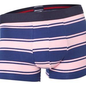 ชุดชั้นในสำหรับผู้ชาย Boxers Men Underwear Second Skin Relaxed Fit Boxer Fashion Yarn Dye Stripe Men Underwear