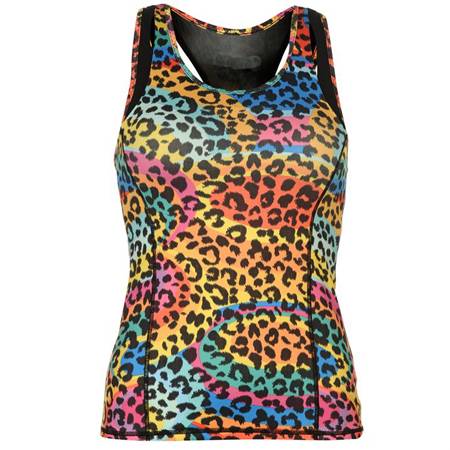 Cheap Lace Lady Nylon Panties Factory - New Style Tank Top Fashion Printing Ladies Elastic Hem Tops Fancy Tank Tops Running Yoga Sleeveless Shirts – Toptex