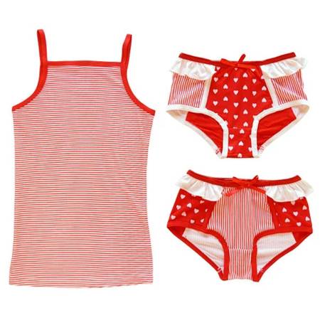 2019 wholesale price Baby Pp Underpants - Tank Tops with Cute Prints Fits Pants and Vests Sets 3 Underwear Sets of Organic Vest Top and Knickers Top, Vest & Briefs Set for Girls  – Toptex