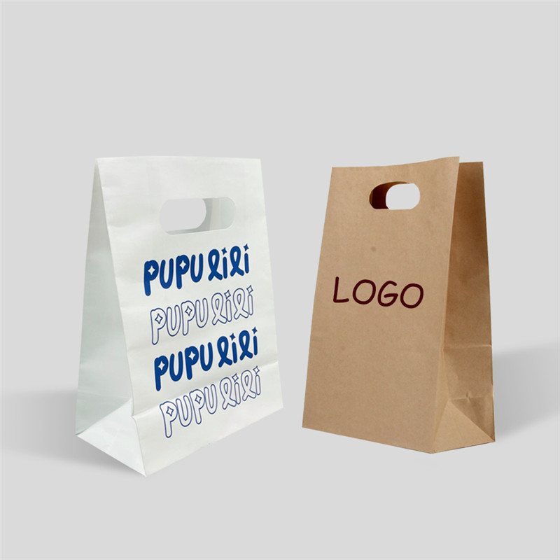 Fast food retail takeaway kraft paper bags