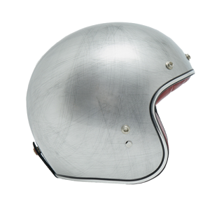 OPEN FACE HELMET A500 SILVER WITH SCRATCH
