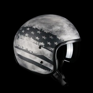 OPEN FACE HELMET (3/4 Motorcycle Helmets) A501 FLAG