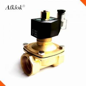 2/2 Electric Normally Open Brass Solenoid Valve 12vdc 220vac for Water Gas Oil
