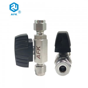 China Wholesale Double Union Ball Valve Factory - AFK Low Pressure Stainless Steel 316 1000 Psi  Double Ferrule Forged Compression Ball Valve – Wofly
