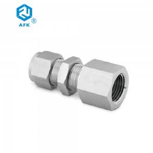China Wholesale Ss316 Union Tube Fitting Pricelist - 1/8 1/4 1/2 3/4 inch High Pressure Stainless Steel Gas Bulkhead Female Connector  – Wofly