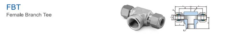 Compression Fittings 1 female 2 OD Steel Pipe Tee Joint Female Branch Tee