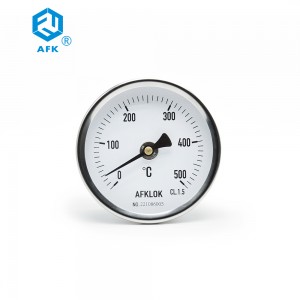 Industrial Back Connection Thread Bimetal Dial Type Thermometer