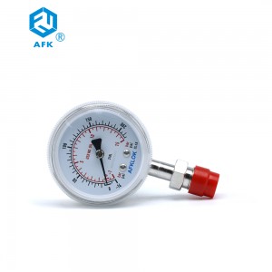 Stainless Steel Pressure Gauges 1/4in Male VCR Bottom Entry Pressure Gauge(0 to 250bar) Dial Size 50mm