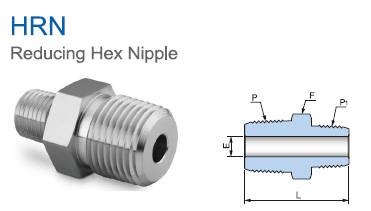 SS Reducing Hex Nipple Fitting