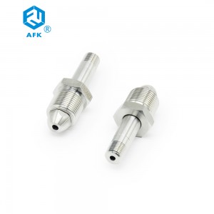 Gas Cylinder Connection Fitting UNI4412 SS316 NPT Male Stainless Steel Nitrogen Argon Air Oxygen Joint Tube Connector