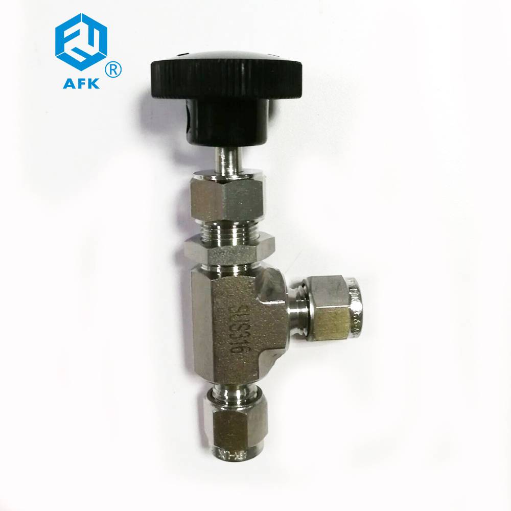 China Wholesale 3/8\\\’\\\’ Air Needle Valve Quotes – High Pressure 6000psi Gas ss316 Double Ferrules Angle Needle Valve – Wofly