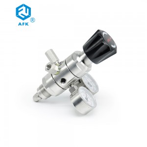 Dual Stage Special Gas High Pressure Regulator with Gauge 3000psi DIN Cylinder Connector