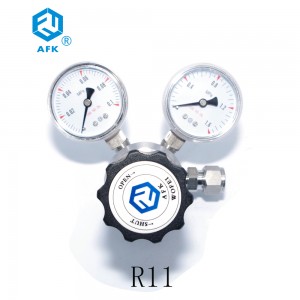 R11 Stainless Steel Double Gauges High Pressure Argon Helium Gas Regulator 250psi