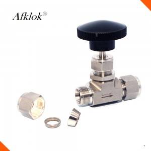 High Pressure Gas Needle Valve Stainless Steel 6000psi 3000psi