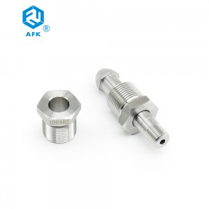 Gas Cylinder Connection Fitting UNI4412 SS316 NPT Male Stainless Steel Nitrogen Argon Air Oxygen Joint Tube Connector
