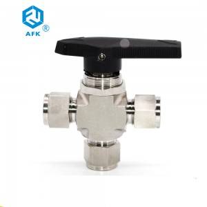 Factory wholesale Tube Fitting Stainless Steel - 1/8 inch to 3/4 inch Mini SS Compression Three Way Ball Valve 3000psi – Wofly