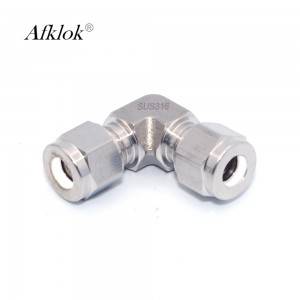 China Wholesale Tube Fittings Compression Ferrule Suppliers - Stainless Steel Equal Union elbow for Ø8mm 10mm 6mm 12mm tube – Wofly