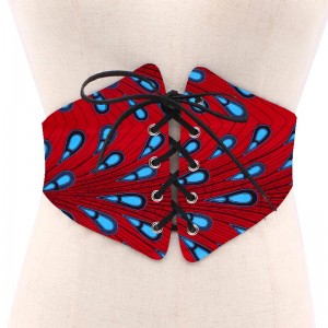 African Print Waist Corset Belt for Women Gift Lace-Up Belts SP039