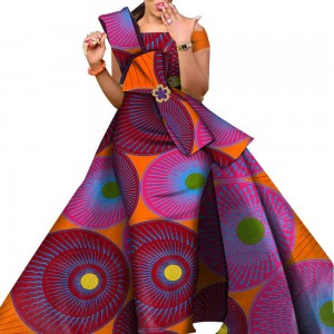African Dresses Women Danshiki Traditional Skirt Fashion for 100% Cotton Wedding Dresses WY4630