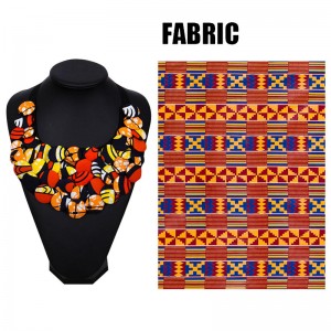 2021 Hot Sale Ankara African Multi Strand Color Button Necklaces & Pendants For Women WYA055