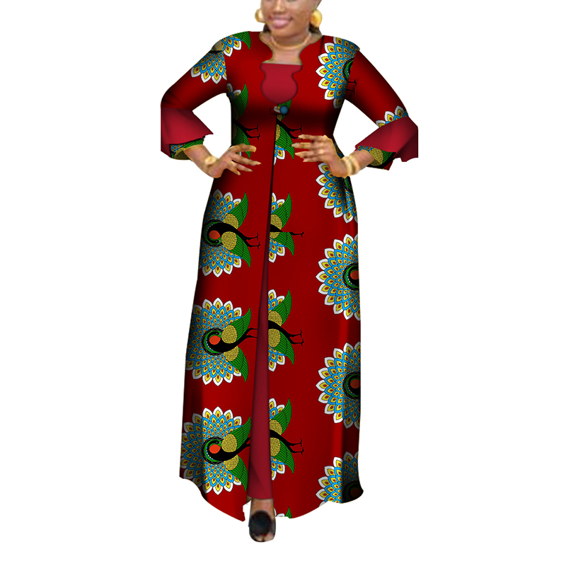 Vestidos African Dresses for Women Dashiki Elegant Party Dress Plus Size Srapless Traditional African Clothing WY3880 Featured Image