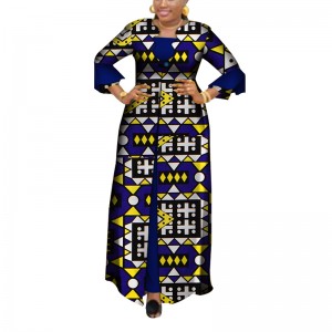 Vestidos African Dresses for Women Dashiki Elegant Party Dress Plus Size Srapless Traditional African Clothing WY3880
