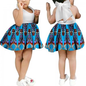 African Girl’s Skirt Cotton Africa Print Natural Children Dresses WYT71