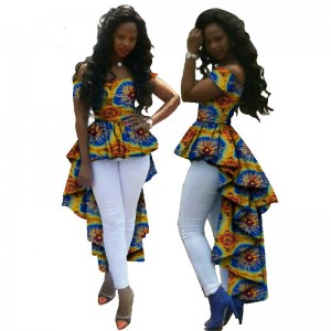 Top African Clothes Print Dresses for Women Dashiki Robes Pour WY615