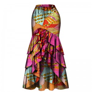 African Long Maxi Skirt For Women Spring and Autumn High Waist Wy4570