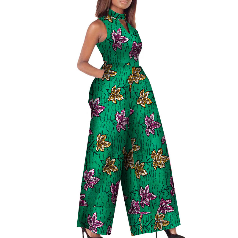 Factory For Man African Attire - African Print Ladies Jumpsuits Rompers WY2244 – AFRICLIFE