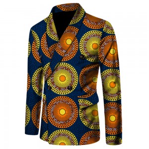 African Men Clothing Fancy Blazer for Long Sleeve Coat African Print Slim Fit Suit Blazer Male Men WYN190