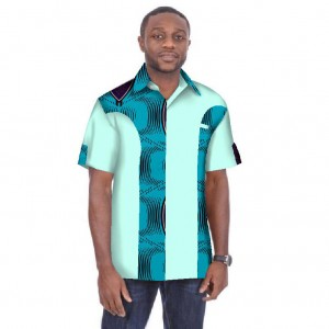 Traditional Mens African Clothing Men Shirts for Short Sleeve Dashiki Men African Print Clothes WYN05