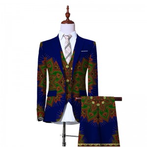 Men Dashiki Blazers 3Piece for Slim Fit Cowboy Wedding Men Suit Retro Gentleman Mens African Clothing WYN230