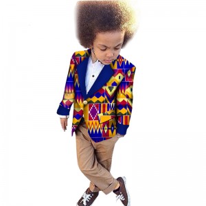 African Clothing Kids Dashiki Traditional Cotton Children Top with WYT47