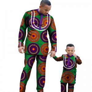 Nigerian Clothes Dashiki Suit African Parent-child Clothing for Wyq340