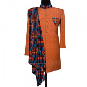 African Coat Long Print Men Jacket Dashiki Tops for DIY Patchwork Blazer WYN1055