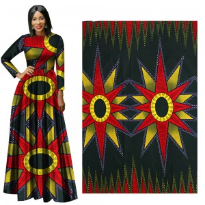 Ankara African Polyester Wax Prints Fabric for 6 yards Party Dress PL541