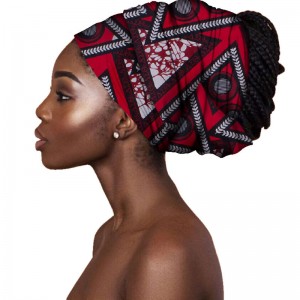 100% High Quality Cotton Wax Print African Head Wrap for Women AF010